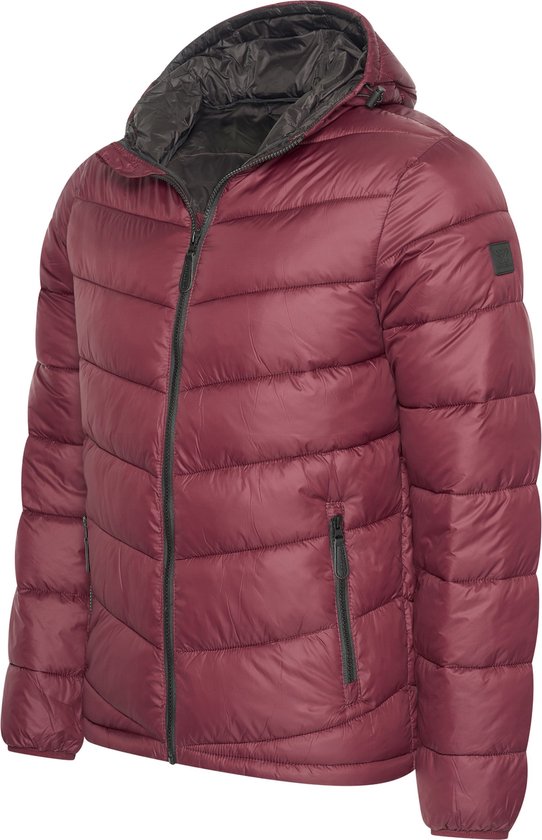 Cappuccino Italia - Heren Jas winter Hooded Winter Jacket Burgundy - Rood - Maat L