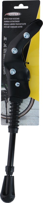 Bicycle Gear Fietsstandaard Achterwiel - Fiets Standaard voor Fietsen 24'' tot 28" - Standaard Fiets - Stads- en Racefietsen - in Lengte Verstelbaar - Max. 20KG - Staal - Zwart