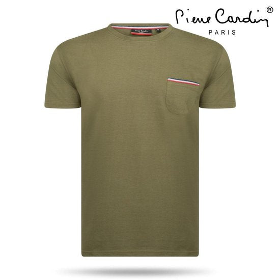 Pierre Cardin - Heren T-Shirt - Ronde Hals - Army
