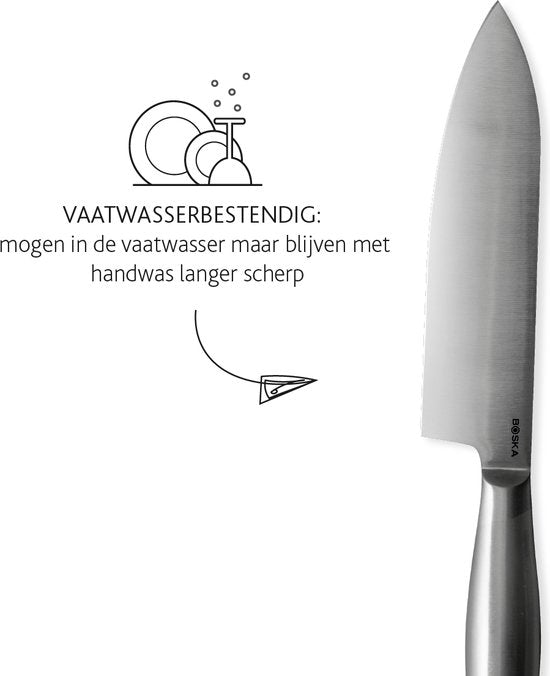 Boska Keukenmessen Copenhagen - Set van 3 - Voor elk type voedsel - Messenset - Uniek design - Vaatwasserbestendig - RVS