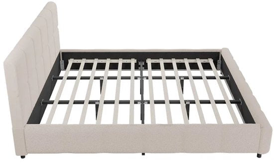 Gestoffeerd Bed Florence - 180x200cm - Beige