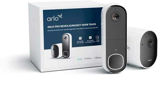Arlo Pro 5 & Essential 2K(+) beveiligingsset - 1 buiten camera en 1 deurbel - 1 IP-Camera & 1 Deurbel