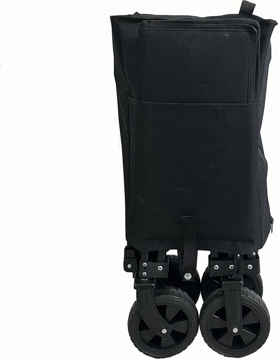 Bolderkar opvouwbaar inklapbaar met laadklep voor langere voorwerpen - strandwagen - stevige wielen en frame - 75 kg belastbaar