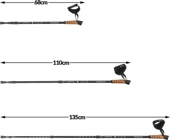 Sportana Sportana Nordic Walking stokken - grijs