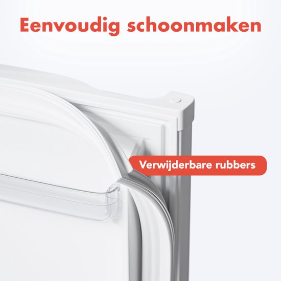 KitchenBrothers Koelkast - 61L Koelvak - 24L Vriesvak - IJskast - Koelvriescombinatie - Frigo - Vrijstaand - Wit