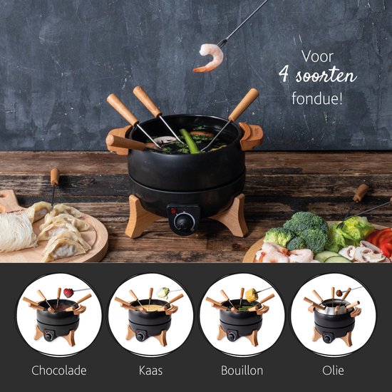 Boska Elektrische Fondueset Party – 2,3L - Voor Kaasfondue, Chocoladefondue, Hotpot en Boullionfondue - Fondueset elektrisch - Met temperatuurregelaar