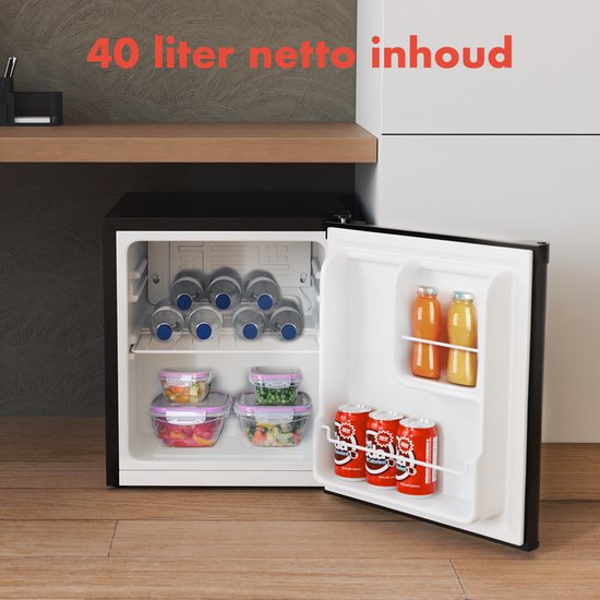 KitchenBrothers Mini Koelkast KB4024 - 40L - Vrijstaand - 44 x 47 x 57,1 cm - Zwart