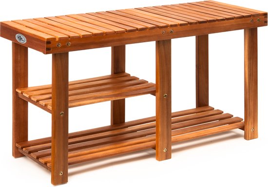 Casaria Schoenenrek - Zitting 87x45x30cm 200kg Belastbaar – Bruin