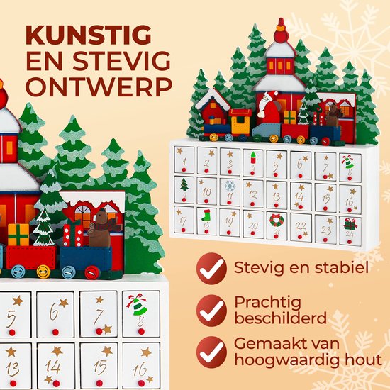 Spielwerk Herbruikbare Adventskalender – Winterlandschap 24 Deuren