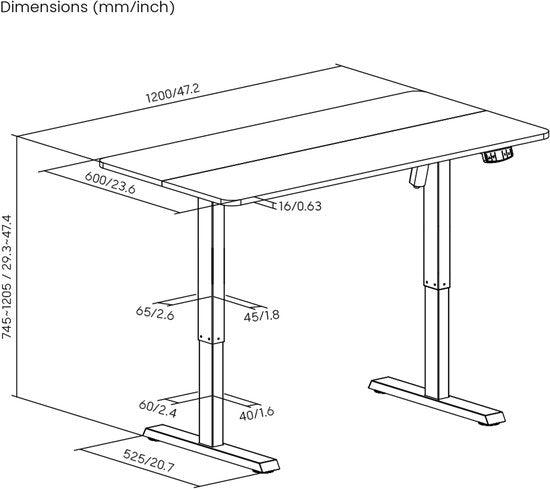 VDD - Bureau - Zit-sta werkplek - Elektrisch verstelbaar - 140x60x74-120 cm