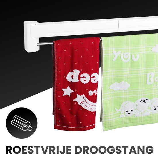 Vonia Wanddroogrek - Droogrek - Wasrek - Droogrek Muur - 4 m Drooglengte - 70 cm - Wit