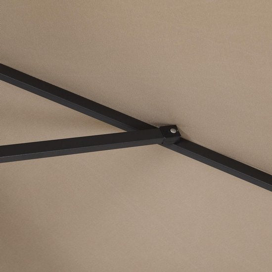 Kingsleeve Parasol Ø300cm - UV-bescherming 50+/ Slinger - Taupe
