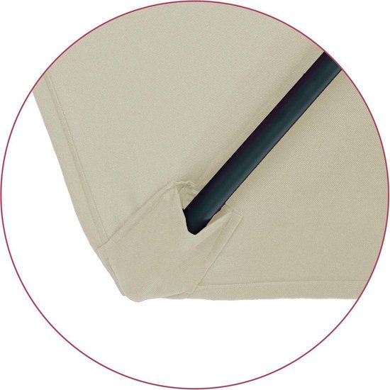 Kingsleeve Parasol Ø300cm - UV-bescherming 50+/ Slinger - Beige