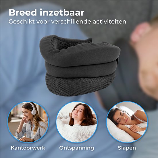 Nuvance - Anti Snurk Nekbrace - Nekkraag - Anti Snurk Kussen - Inclusief eBook - Nek Brace - Vermindert Snurken - Nekband - Anti Snurk Producten - Betere Slaap