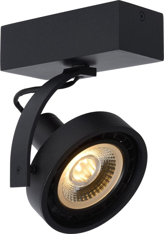 Lucide DORIAN - Plafondspot (Plafondlamp) - Ø 11,7 cm - LED Dim to warm - GU10 (ES111) - 1x12W 2200K/3000K - Zwart
