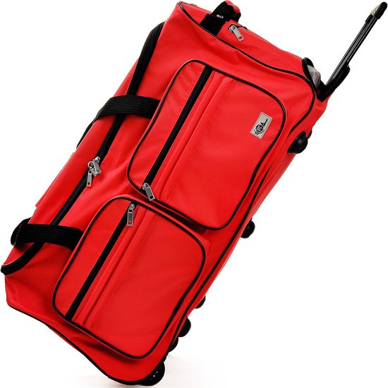 Monzana Reistas met trolleyfunctie - 85L - Rood - roltas op wieltjes
