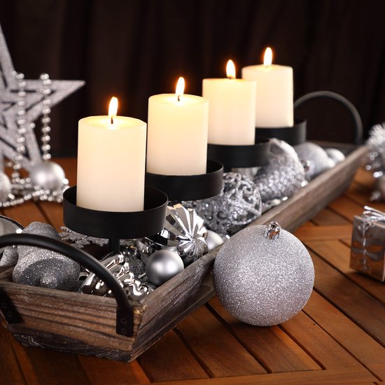 Deuba Kerstboomballen - Set van 103 Kunstof Mat Glanzend - Zilver