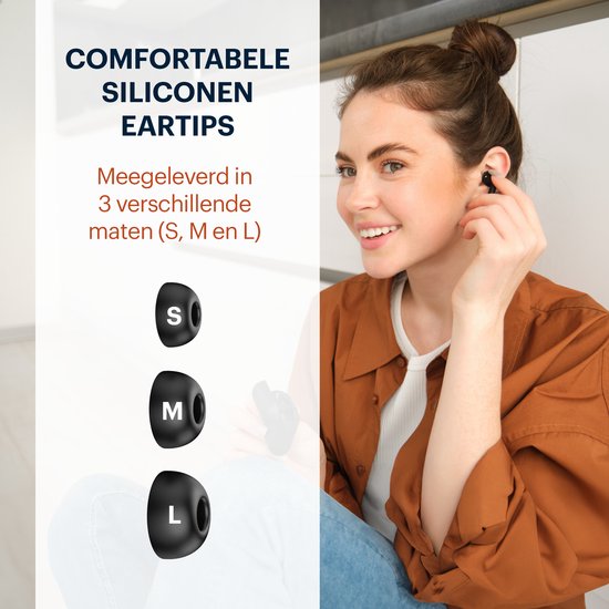 Grundig Draadloze Oordopjes - Bluetooth Earbuds - Noise Cancelling ANC+ENC - Oortjes Draadloos - Oplaadcase met LED-Display - BT 5.3 - Batterijduur 25 Uur