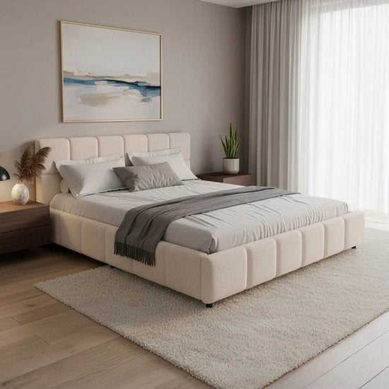 Gestoffeerd Bed Florence - 180x200cm - Crème