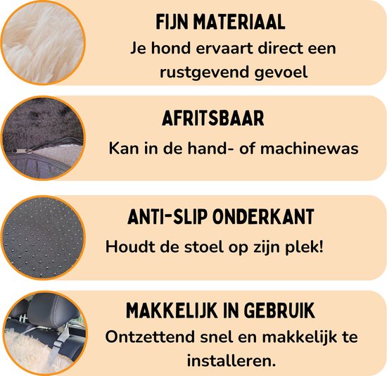 By Cee Cee Autostoel Hond Deluxe – Maat S – Veiligheidslijn - Foam Flakes Vulling - Afritsbare Hoes – Beige Polyester