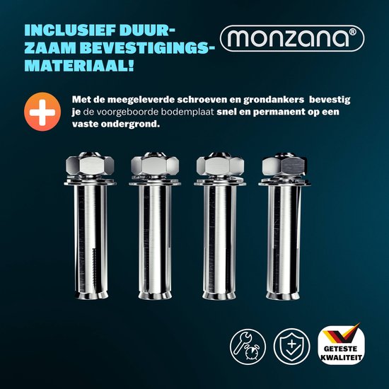Monzana Parkeerbeugel - incl. Sleutel - Voetstuk