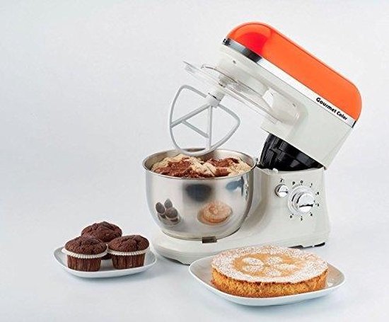 Ariete Gourmet Color 1000W 4l Oranje, Wit keukenmachine
