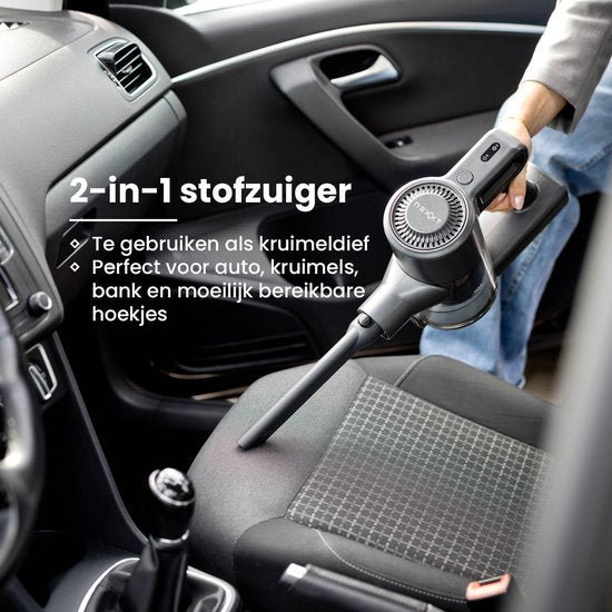 Nexxt Draadloze Steelstofzuiger met Cycloontechnologie – Lichtgewicht Stofzuiger met Kruimeldief zonder Zak – HEPA 13 Filter – Complete Set – Zwart