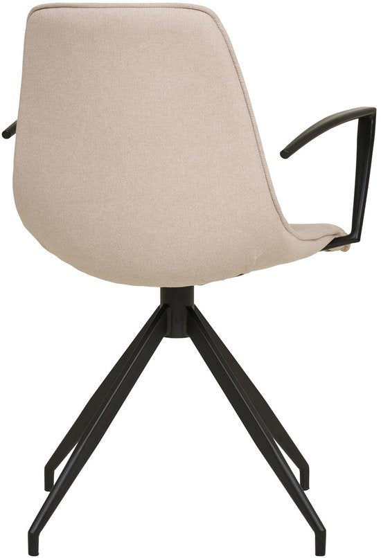 House Nordic Eetkamerstoel Monaco Swivel Bouclé Zand