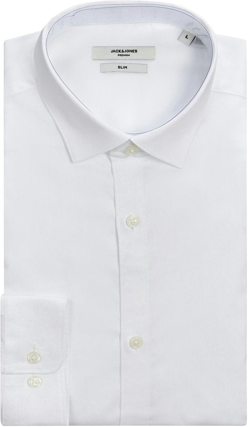Jack & Jones Cardiff Shirt - Lange Mouw - Wit - Maat L