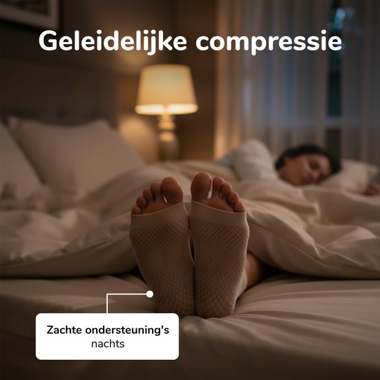 Alyze Compressie sokken - 2 paar - Maat 41-46 - Voor Dames en heren - Neuropathie - Kousen - Medische Steunsokken - Diabetes - Bed - Slaap - Sport - Sokken - Doorbloeding & Hardloop