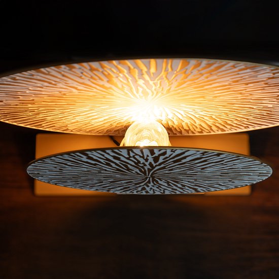 Nolt tafellamp - tafellamp slaapkamer - E27 Lamp woonkamer - Industrieel - ⌀ 40cm - Goud