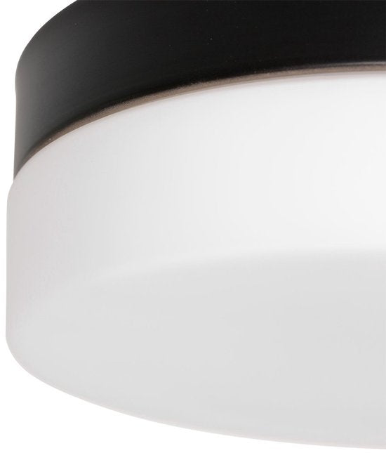 Plafondlamp Ikaro 1362ZW Zwart Ø18cm - Modern, Elektronica & Glas, Steinhauer