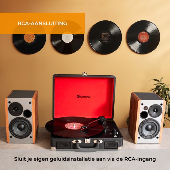 Denver Platenspeler - Ingebouwde Speakers - Incl. PC Software - Auto-stop - Retro - VPL120 - Zwart