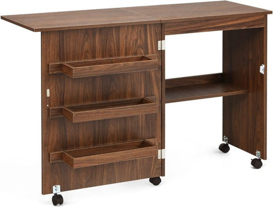 Coast Opvouwbare Naaimachine Tafel – Multifunctioneel – 118,5 x 40 x 79,5 cm – Bruin