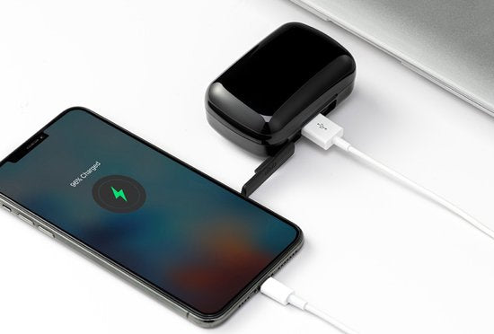 Vlectro - Set Bluetooth oortjes met oplaadetui om je smartphone op te laden - 1 set
