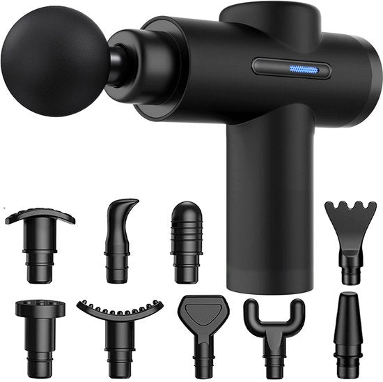 Squago Massage Gun professioneel - 32 standen - 10 opzetstukken - Compact massage Apparaat - Massage Pistool - Massagegun
