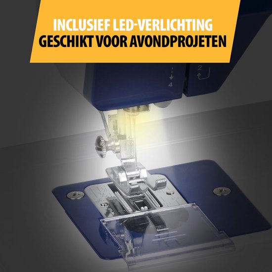 Tristar SM-6005 Naaimachine – 38 Steken – Compact & Krachtig – Automatische Draadinrijger – LED Verlichting – Inclusief Accessoires