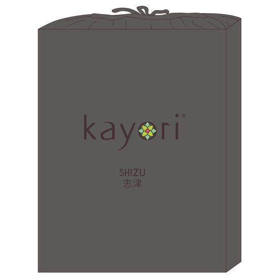 Kayori Shizu Splittopper Hoeslaken Jersey - 180x200-220cm - Matrasdikte 12 cm - Biologisch Katoen - Antracite