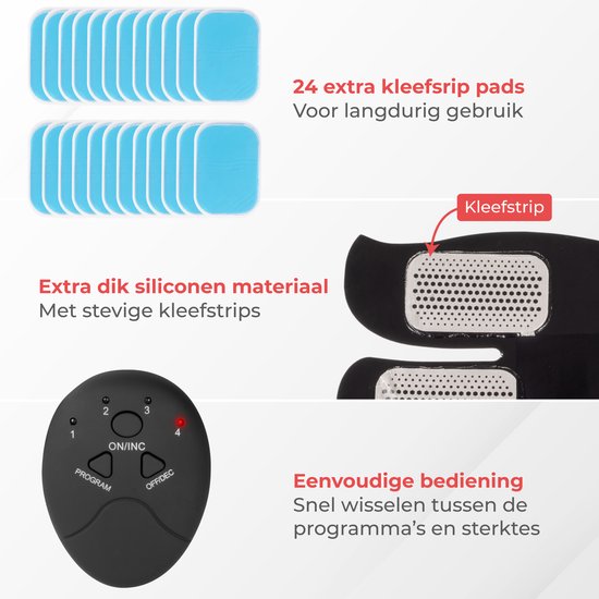 Nuvance - Buikspiertrainers Elektrisch - EMS Trainer - Ab Trainer - Buiktrainer - Sixpack Trainer - EMS Spierstimulator