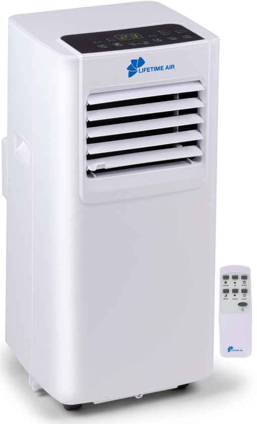 Lifetime Air Mobiele Airco - Airconditioning, Luchtontvochtiger en Ventilator - Luchtkoeler met Afvoerslang - Aircooler 65dB - Air Conditioner tot 40m3 - Afstandsbediening en Timer - 8.000 BTU