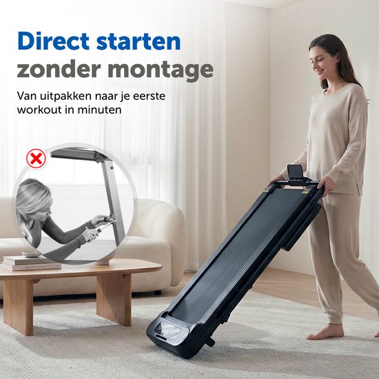 ACTYV Loopband Inklapbaar 1-12km/u - Inclusief Smeerolie, Beschermmat - Hardloopband - Treadmill - Wandelband - Walking pad - Voor Thuis - Elektrisch - Opvouwbaar