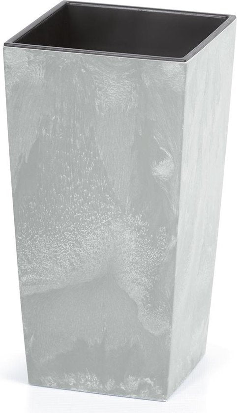 Deuba Bloempot Beton Design 91L Grijs, 40 x 40 x 75 cm