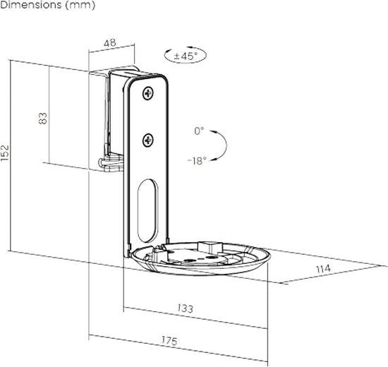 muurbeugel geschikt voor Sonos® Era 100 speaker