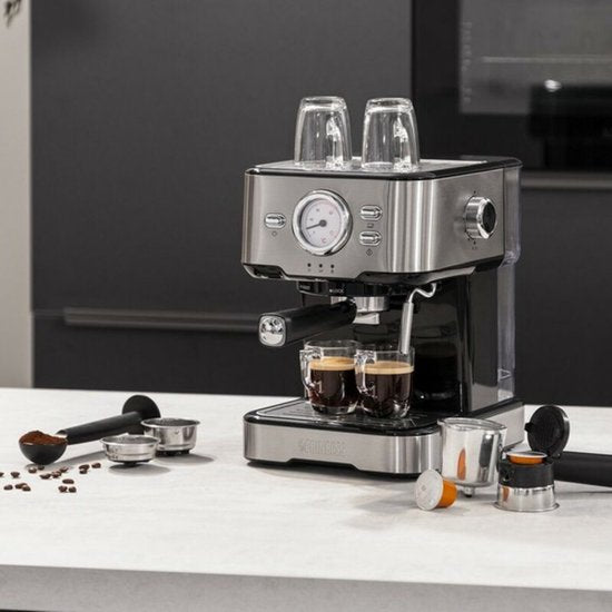 Koffiezetapparaat - Princess 249412 Espressomachines voor gemalen koffie – Met melkopschuimpijpjes voor cappucino en latte macchiato – 2 kopjes - Consumentenbond Beste Koop