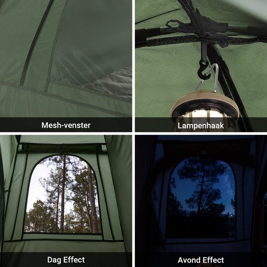 SoBuy Opblaasbare Camping Tent - multifunctioneel design - 193x161cm - OGS32-II-GR