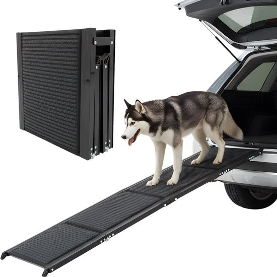 Hondenloopplank voor Auto - Hondentrap Inklapbaar - Met Antislip - 160 cm