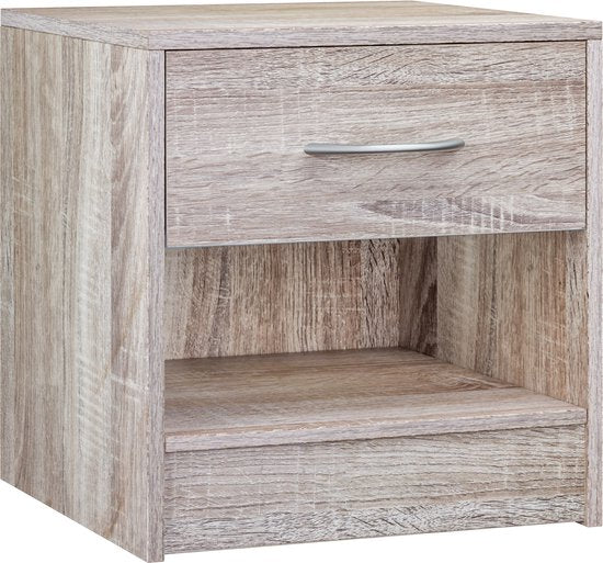 Casaria Nachtkastje - Lade Hout 41x39x28cm - Eiken