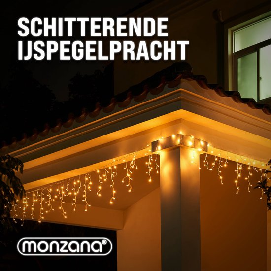 Lichtsnoer 200 LED - 10 m (5m lichtsnoer + 5m aanloop) - Lichtjes Warm Wit