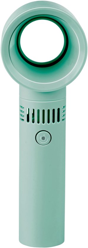 Lifetime Air Mini Ventilator Bladloos 3 Snelheden – Ventilator Bureau met USB Oplaadbaar – Tafelventilator Draagbaar – Mini Ventilator voor Op Reis – Staande Ventilator Compact – Groen