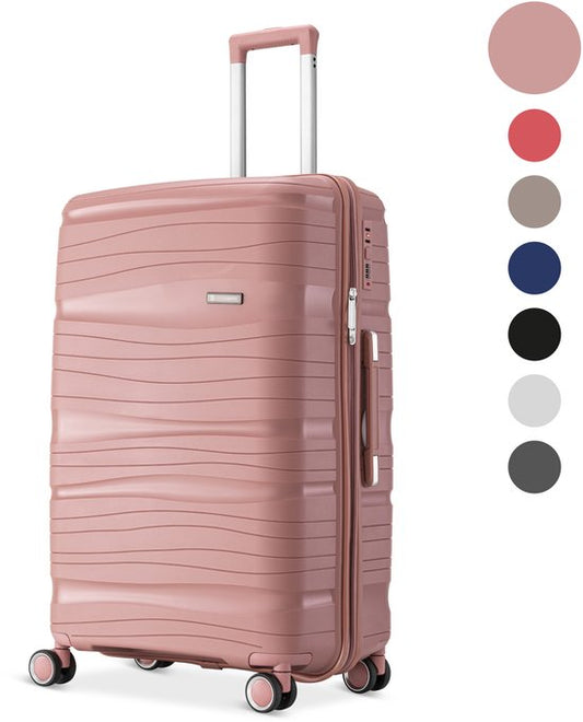 SC Travelin' Charm – 24-inch Medium Reiskoffer – Cijferslot – 41x24x69 cm – 68L – Lichtgewicht, Waterdicht & Duurzaam – Roze